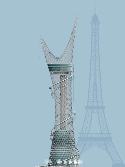 international city centre vertical theme park tower deisgn 1